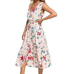 Roxy In The Mood For Dance Floral Wrap Midi Dress